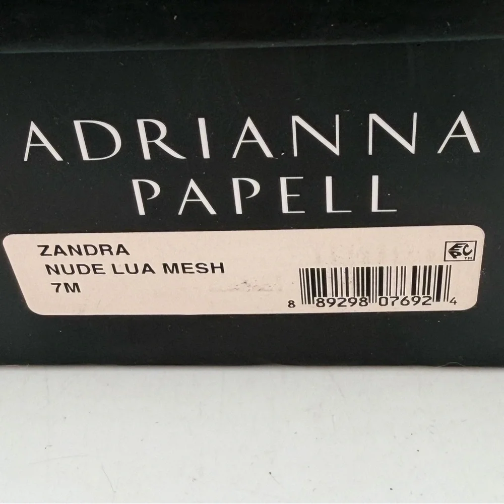 Adrianna Papell Zandra Beaded Lace -SZ 7M- Crystal Embellishments Peep Toe Pumps